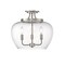Z-Lite Joliet 3 Light Semi Flush Mount, Brushed Nickel & Clear 473SF-BN - alternate 4